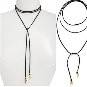 Vanessa Mooney 'Arrow' Faux Suede Lariat Choker